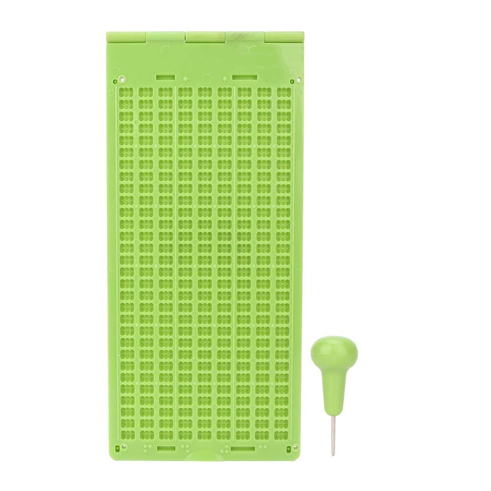 Braille Writing Tool, Braille Aids Tool Portable Plastic 9 Lines 30 Cells Braille Writing Slate Come With Small Stylus, Providing You A Perfect Braille Learning Experience - NewNest Australia