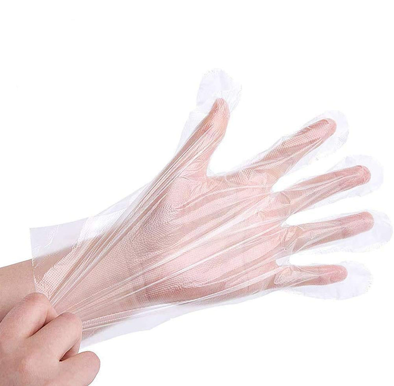 St@llion 500 Pieces Clear Disposable Plastic Gloves Food Prep Work Transparent Gloves for Cooking Cleaning Handling | Food Safe Disposable Gloves- One Size Fits Most - NewNest Australia