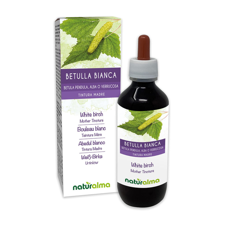 White Birch (Betula pendula, alba or verrucosa) Leaves Alcohol-Free Mother Tincture Naturalma | Liquid Extract Drops 200 ml | Food Supplement | Vegan 200 ml (Pack of 1) - NewNest Australia