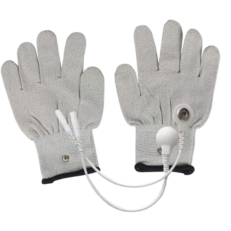 Healifty Conductive Gloves Electrode EMS Gloves with Snap Electrodes Pads Massage Gloves For TENS EMS Machine For Physical Arthritis Trigger Finger (S Grey) 20x12cm - NewNest Australia