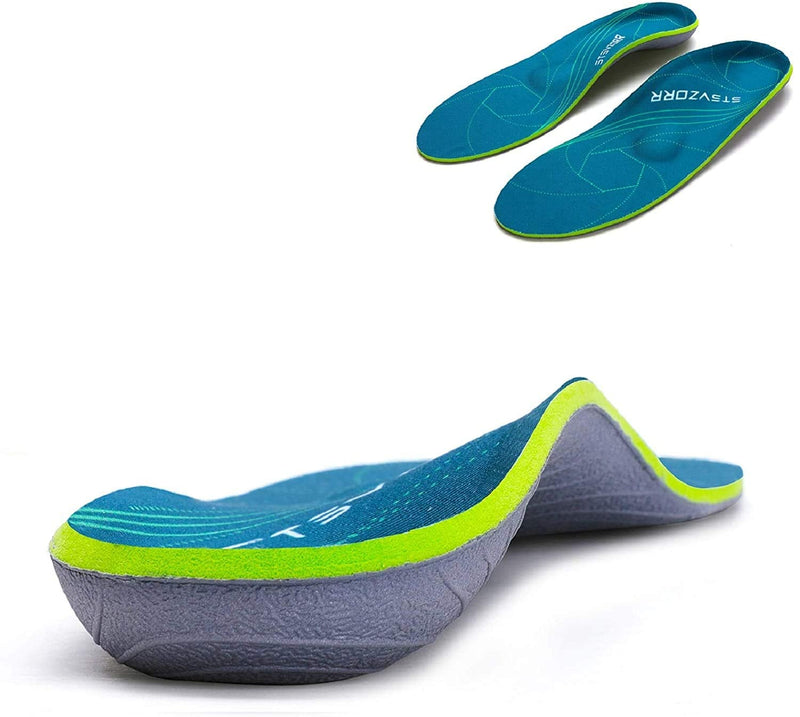 iFitna Plantar Fasciitis Arch Support Orthopedic Insoles Relieve Flat Feet Heel Pain Shock Absorption Comfortable Inserts(Size:UK-6,Length:9.87",Green) UK-6-25CM--9.87" Green - NewNest Australia