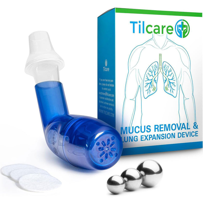 Mucus Relief Cleanser & Lung Expansion Device by Tilcare - Breathing Exerciser for Better Fitness & Sleep - Perfect Treatment Aid for COPD, Asthma, Bronchitis & Cystic Fibrosis - OPEP Flutter Machine - NewNest Australia
