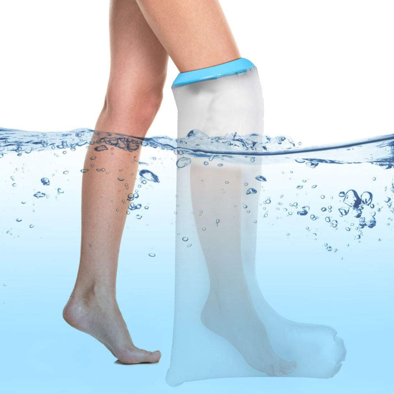 Waterproof Cast Cover,DOACT Adult Short Legs in Blue Diving Material Rings Shower Protective Sleeve Finger Wound Fits Women Men Adult P2204 66cm - NewNest Australia