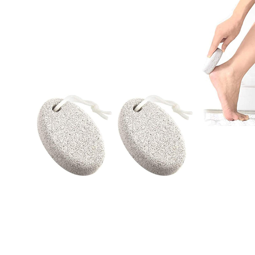 2 Pieces Natural Pumice Stone for Feet, Lava Pumice Stone, Foot Care Pumice Stones, for Feet and Hands, Natural Foot File Exfoliation to Remove Dead Skin(Gray) - NewNest Australia