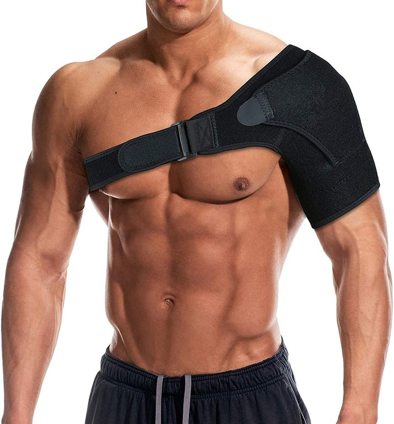 HUEGLO Left Shoulder Support Brace for Men & Women Rotator Cuff Support Compatible for Injury Prevention,Frozen Shoulder Pain Relief, Dislocated AC Joint,Sprain,Soreness,Tendinitis,Arthritis (Left) - NewNest Australia