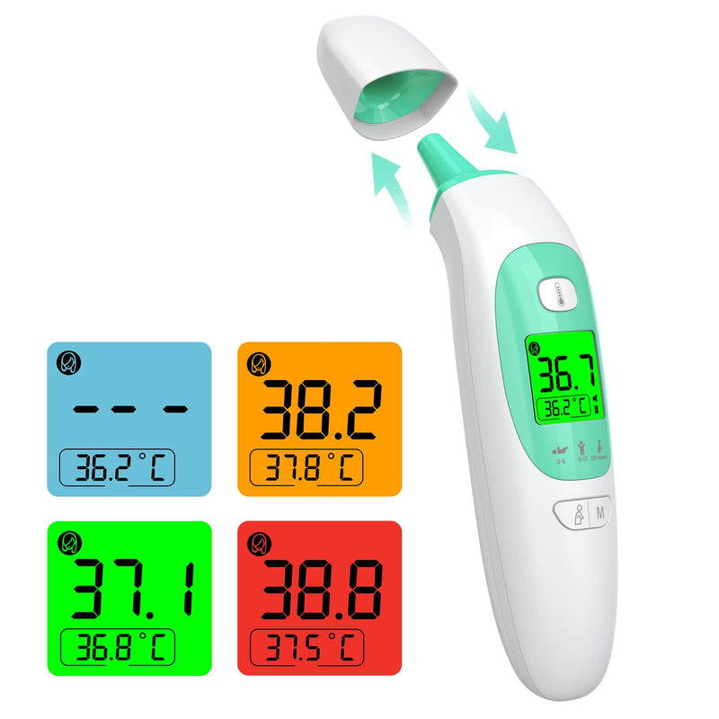 Infrared Digital Ear and Forehead Thermometer, KKmier Non Contact Medical Temperature Thermometer for Adults Children Baby and Object Surface High Temperature Alarm CE - NewNest Australia