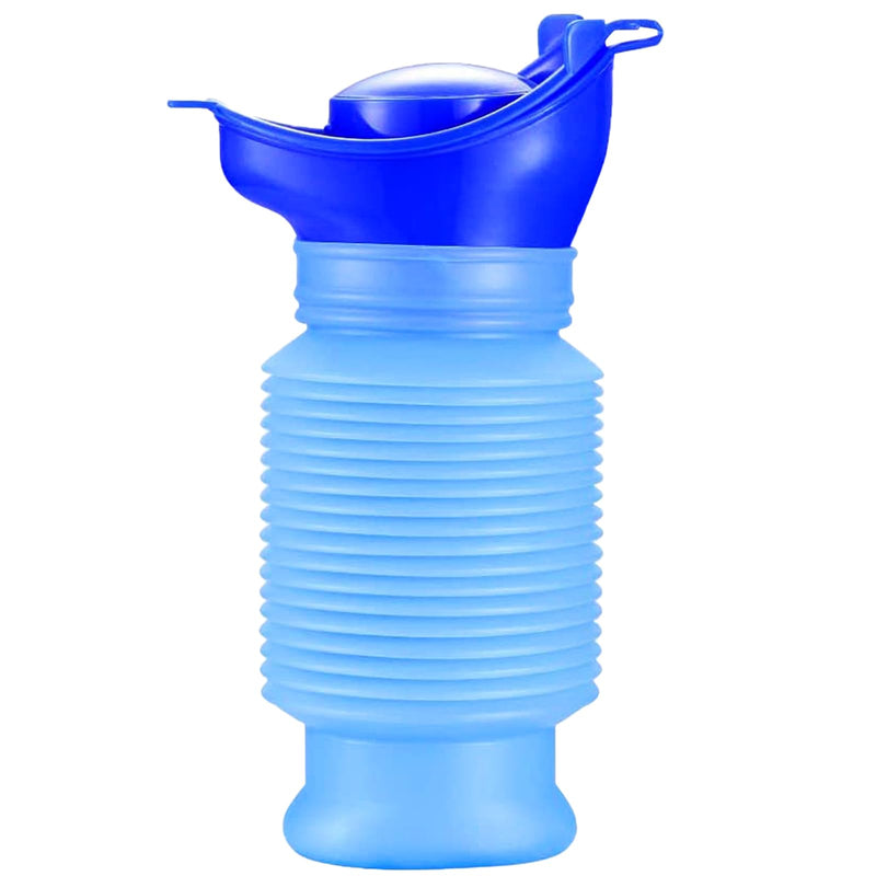 Topcloud Shrinkable Urinal, 750ml Male Female Portable Mobile Toilet Potty Pee Urine Bottle, Reusable Emergency Urinal for Camping Car Travel Traffic Jam and Queuing Blue - NewNest Australia
