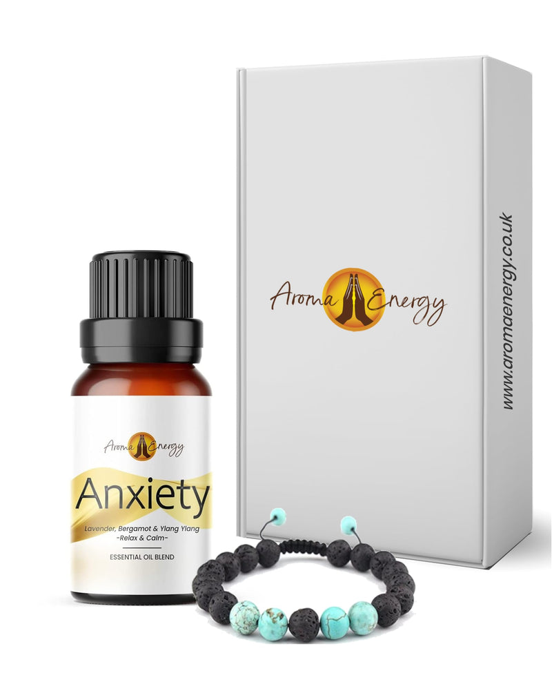 Anxiety Bracelet for Women | Lava Stone Aromatherapy Bracelet | 10ml Anxiety Essential Oil | Relaxation Aromatherapy Gift for her | Gift Box - NewNest Australia