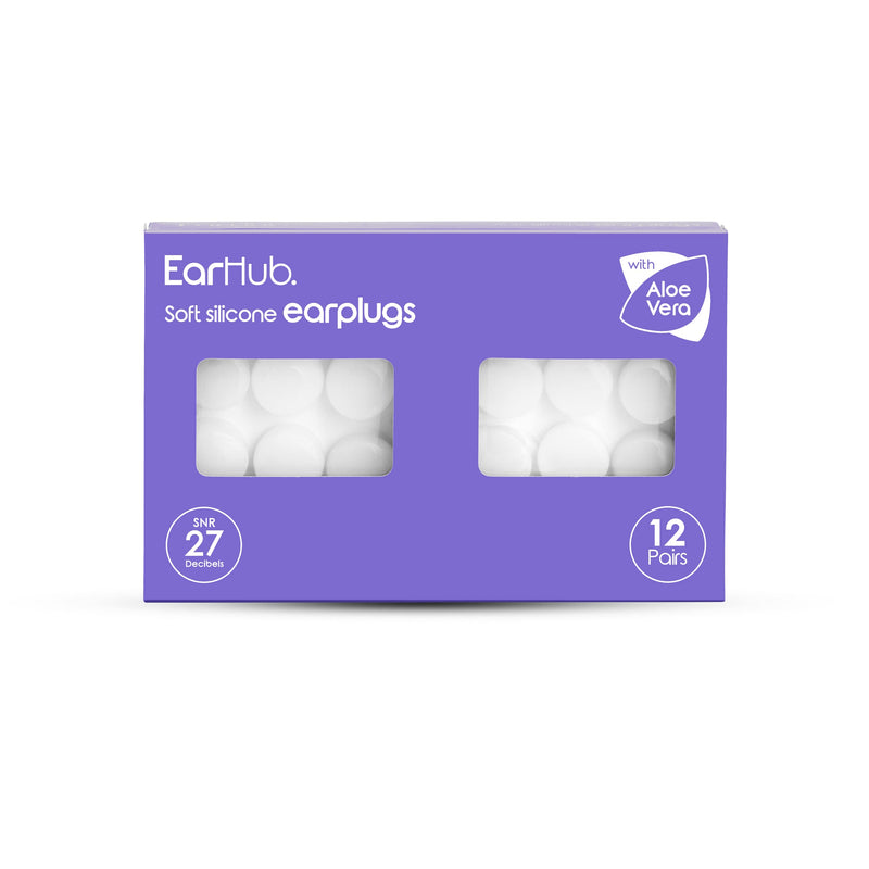 EarHub Sleepwell Soft Premium Silicone Earplugs 12 Pairs. Reusable & Custom Fit Silicone Ear Plugs. Best Used for Sleep. Also Used for Travel, Water Sports, Work, Study & Concerts. Travel case inc - NewNest Australia