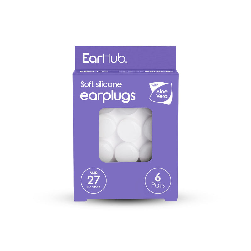 EarHub - Sleepwell Soft Premium Silicone Earplugs 6 Pairs of Reusable & Custom Fit, Best Used for Sleep, Travel, Water Sports, Work, Study & Concerts. Travel Case Included. - NewNest Australia
