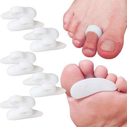 Mcvcoyh 10 Pack Hammer Toe Cushion - Hammer Toe Gel Pads for Toe Corrector & Straightener for Curled, Claw & Mallet Toe Relief - Right & Left Gel Support Crest Cushion White - NewNest Australia