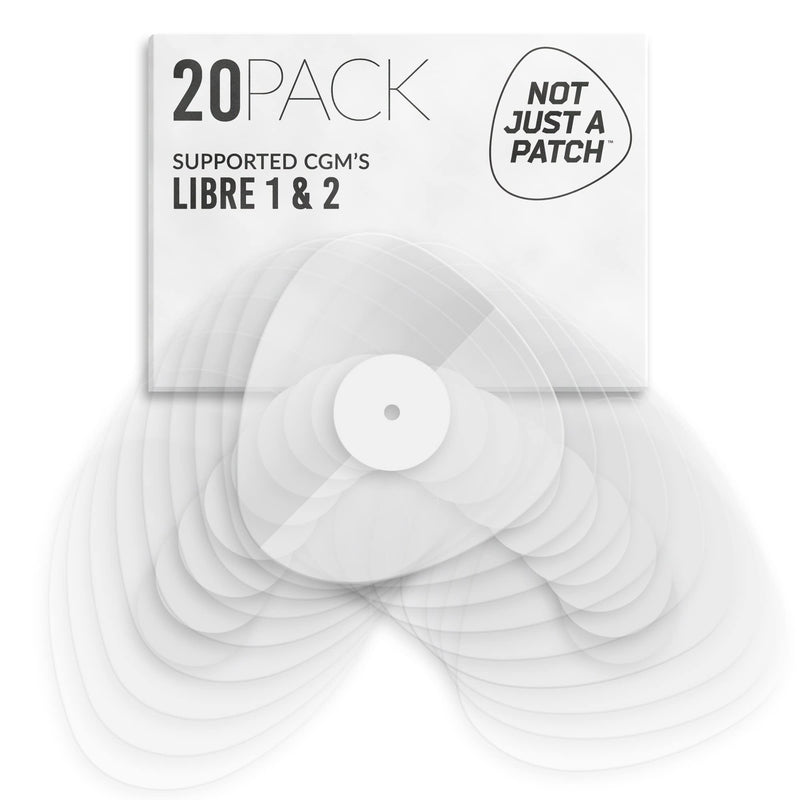 Not Just A Patch CGM Sensor Patches for Freestyle Libre and Medtronic Sensors (20 Pack) - Water Resistant & Durable for 10-14 Days - Transparent Clear Pre-Cut Freestyle Libre 2 Sensor Covers - NewNest Australia