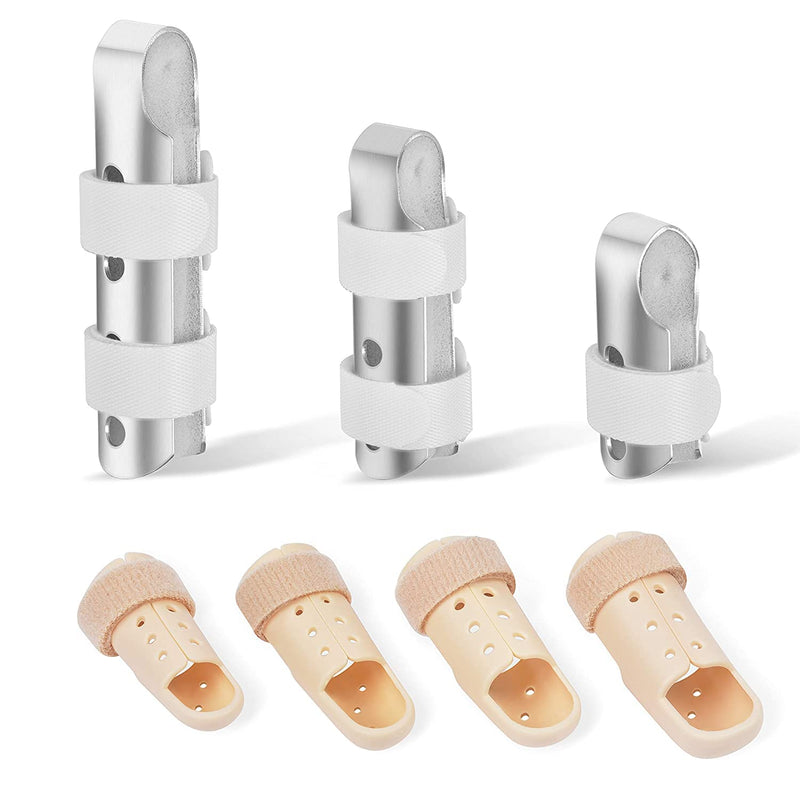 Sopito Finger Splints, 7pcs Finger Support Brace Finger Stabilizer for Broken Fingers Straightening Arthritis Knuckle Immobilization for Adults and Children (3 Different Sizes) - NewNest Australia