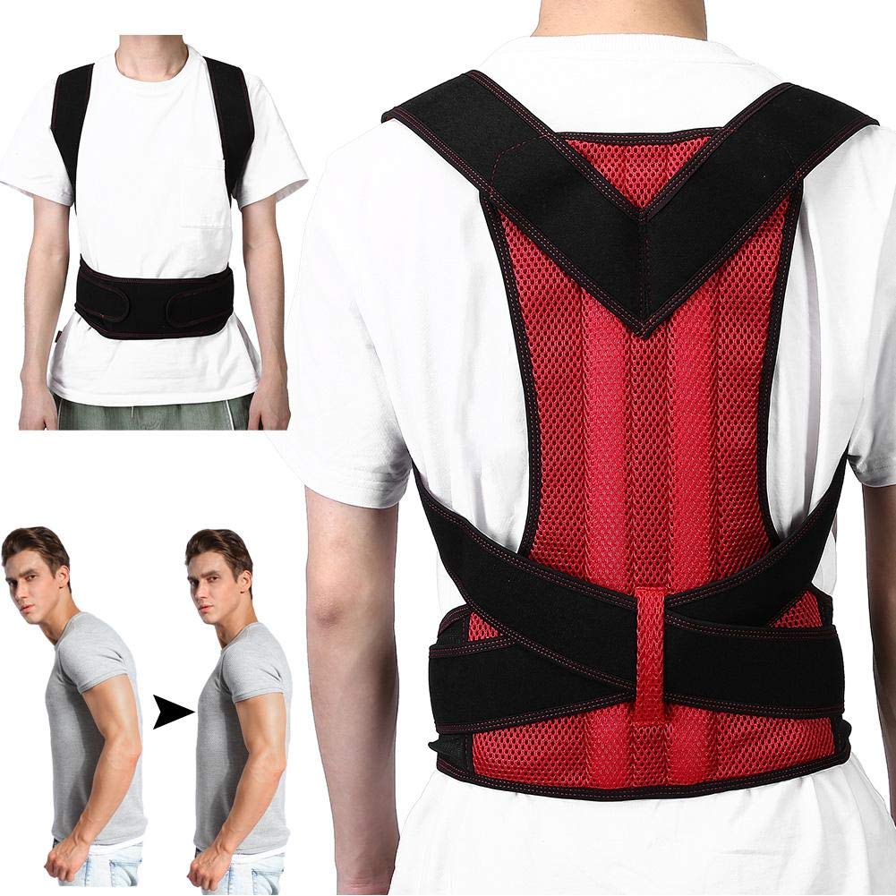 Posture Corrector Hunchback Straightener,Spine Shoulders Back Support,Adjustable and Breathable Back Brace Improves Posture and Back PainRelief (5XL-Red) 5XL Red - NewNest Australia