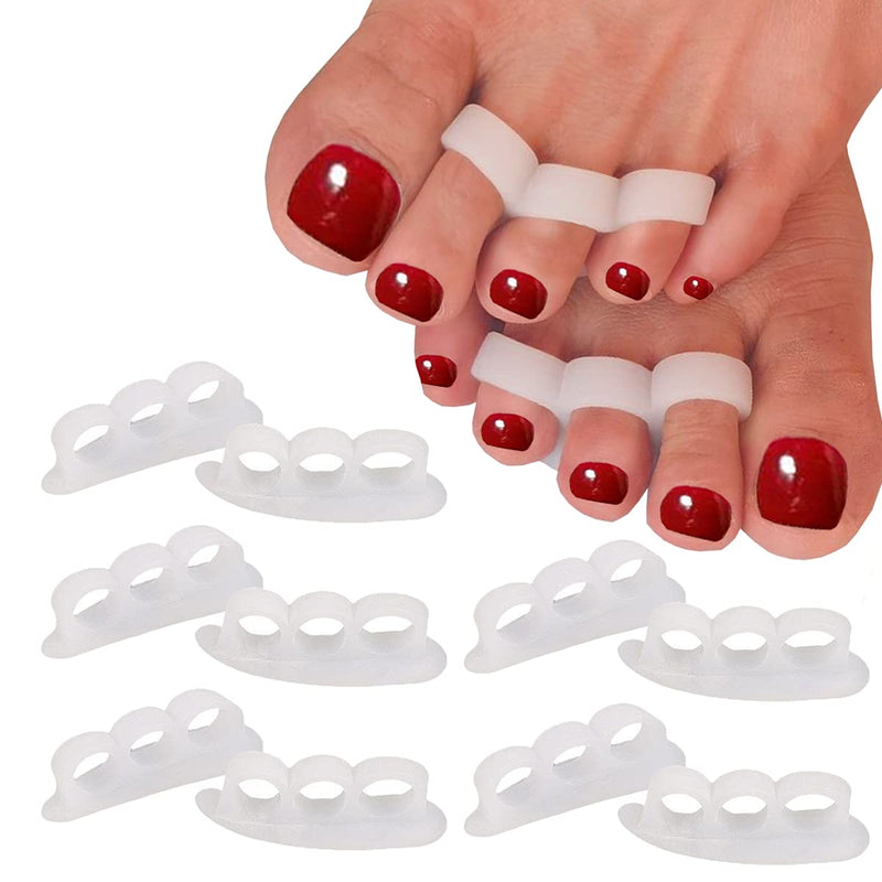 Mcvcoyh10 Pcs Gel Hammer Toe Crests Pads Silicone Toe Straightener Cushion Support Pain Relief for Hammer Toe, Overlapping Toes, Curled Toe-3 Loops - NewNest Australia