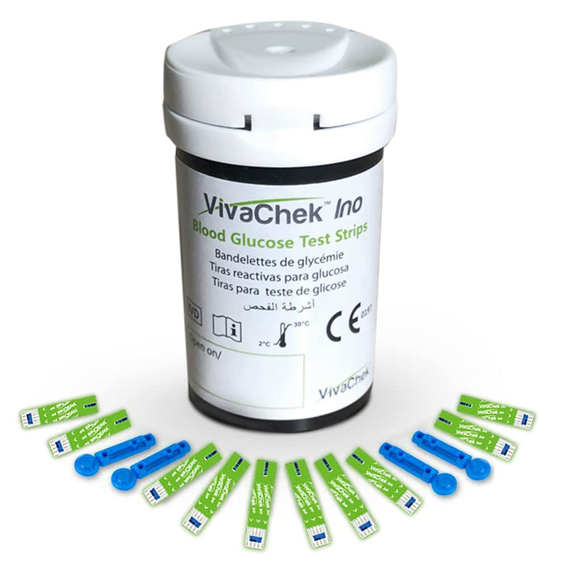 VivaChek Diabete Test Strips x 50 & Diabete Lancets x 50, No Coding Blood Glucose Test Strips, Blood Suger Test Strips for for UK Diabetics (VivaChek Ino) VivaChek Ino X 50 strips - NewNest Australia