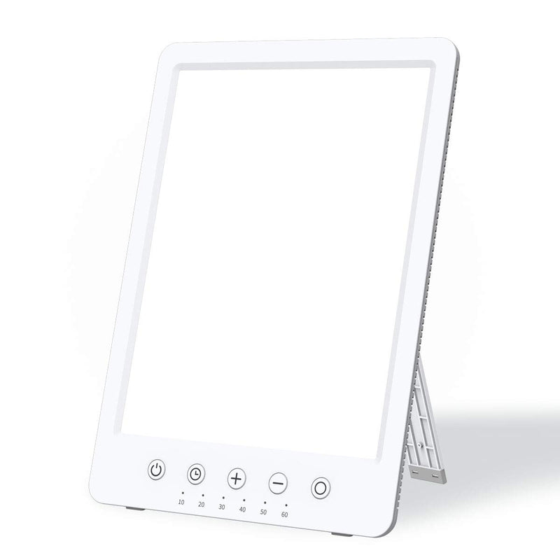 Easysleep Sun Lamp 10000 Lux LED Energy Therapy White Warm Light with 7 Timer and 10 Adjustable Brightness and with Memory Function and 2 Flexible Placement. (White) - NewNest Australia