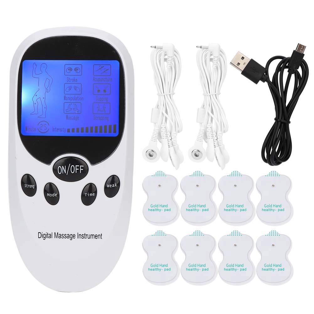 GAESHOW TENS Machine for Pain Relief Unit Muscle Stimulator, Dual Channel Digital Electronic Output Massager Muscle Stimulator Pain Relief Massage Instrument Durable with 6 Massage Modes and 8 Pads - NewNest Australia