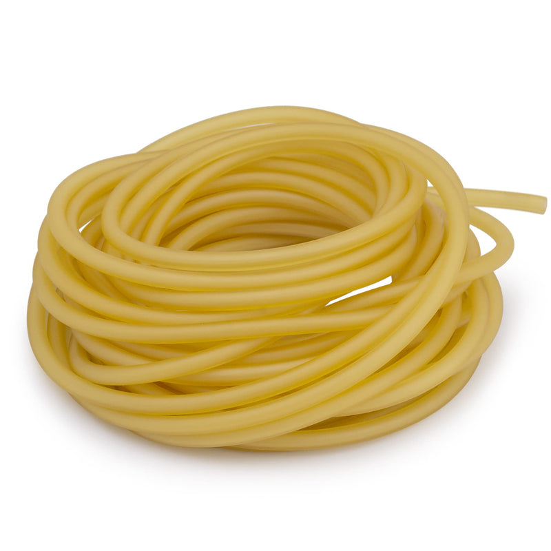 Famgee 32.8FT Natural Latex Rubber Tubing Elastic Speargun Band Slingshot Catapult Surgical Rubber Tube Hose for Outdoor Hunting Physical Therap Yellow-0.12id, 0.24od - NewNest Australia