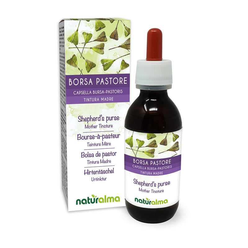 Shepherd's Purse (Capsella Bursa-pastoris) herb Alcohol-Free Mother Tincture Naturalma | Liquid Extract Drops 120 ml | Food Supplement | Vegan 120 ml (Pack of 1) - NewNest Australia