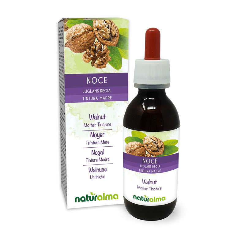 Walnut (Juglans regia) Hulls of The Fruit or Pericarp (Walnut Husk) and Leaves Alcohol-Free Mother Tincture Naturalma | Liquid Extract Drops 120 ml | Food Supplement | Vegan 120 ml (Pack of 1) - NewNest Australia