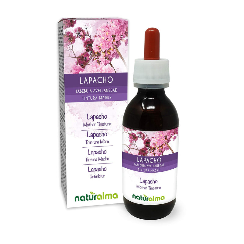 Lapacho or PAU d'arco (Tabebuia avellanedae or Tecoma curialis) bark Alcohol-Free Mother Tincture Naturalma | Liquid Extract Drops 120 ml | Food Supplement | Vegan 120 ml (Pack of 1) - NewNest Australia