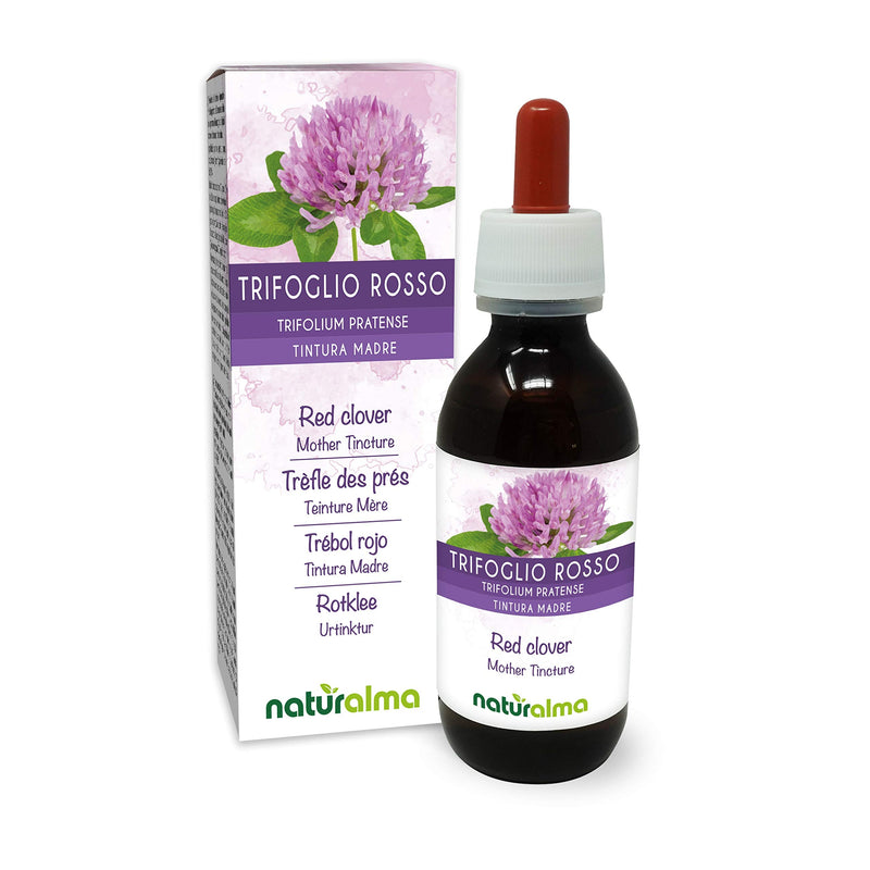 Red Clover (Trifolium pratense) herb with Flowers Alcohol-Free Mother Tincture Naturalma | Liquid Extract Drops 120 ml | Food Supplement | Vegan 120 ml (Pack of 1) - NewNest Australia