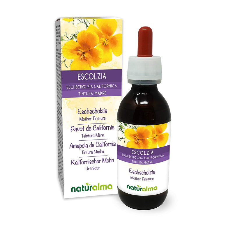 Eschscholzia (Eschscholzia californica) herb Alcohol-Free Mother Tincture Naturalma | Liquid Extract Drops 120 ml | Food Supplement | Vegan 120 ml (Pack of 1) - NewNest Australia