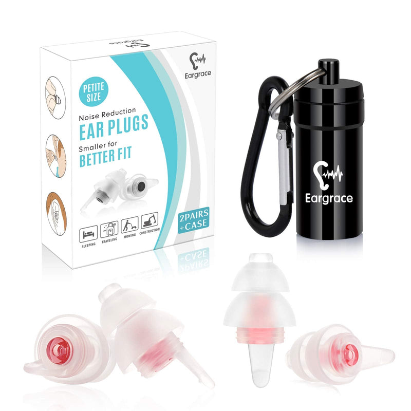 Ear Plugs for Sleeping, Eargrace 2 Pairs Soft Noise Reduction Earplugs for Small Ear Canals - Hearing Protection Earplugs for Sleep, Festivals, Concerts, Travel, Work, Motorcycle, Loud Events Pink - NewNest Australia