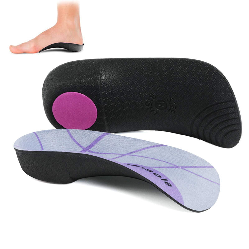 Plantar Fasciitis 3/4 Length Insoles, High Arch Supports Orthotic Insoles, Men/Women, 1 Pair, Flat Feet, Over-Pronation, Heel Spur Pain Relief Shoe Inserts for Walking Running Sport Medium(6-9.5 UK) - NewNest Australia