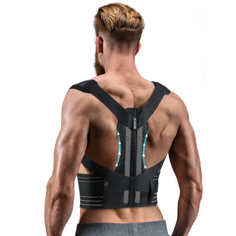 Aollop Posture Corrector Women and Men Spine Back Support Adjustable Back Brace for Improving Posture Providing Pain Relief from Neck Back Shoulder (Waist 27'- 51') Gifts for Women Men - NewNest Australia