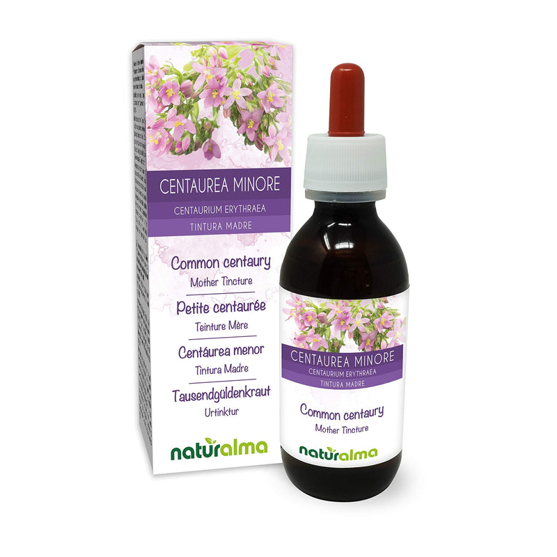 Common Centaury or European Centaury (Centaurium erythraea) herb with Flowers Alcohol-Free Mother Tincture Naturalma | Liquid Extract Drops 120 ml | Food Supplement | Vegan 120 ml (Pack of 1) - NewNest Australia