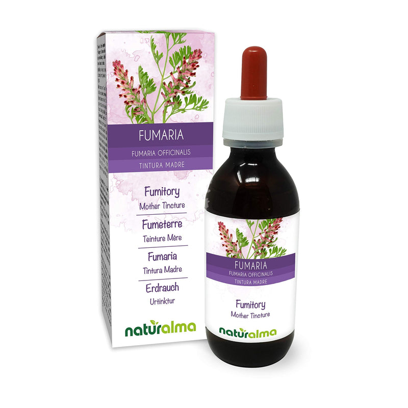 Fumitory (Fumaria officinalis) herb with Flowers Alcohol-Free Mother Tincture Naturalma | Liquid Extract Drops 120 ml | Food Supplement | Vegan 120 ml (Pack of 1) - NewNest Australia