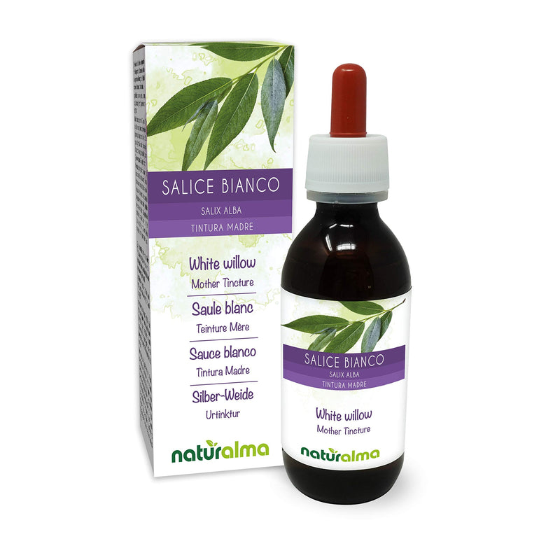 White Willow (Salix alba) bark Alcohol-Free Mother Tincture Naturalma | Liquid Extract Drops 120 ml | Food Supplement | Vegan 120 ml (Pack of 1) - NewNest Australia
