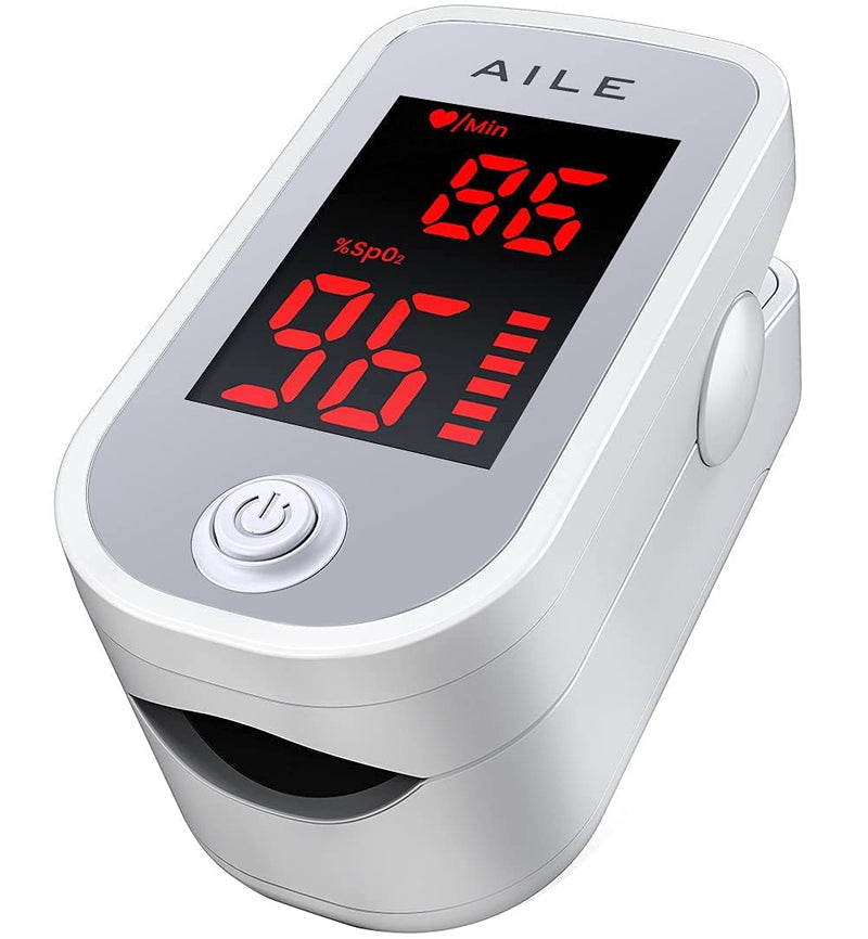 [2023] AILE Pulse Oximeter Oxygen Meter Adults Accurate Fast Easy Larger Red Screen Oxygen Monitor with Lanyard Blood Saturation Monitor -O2 Saturation Meter Pulse-Oximeter - NewNest Australia