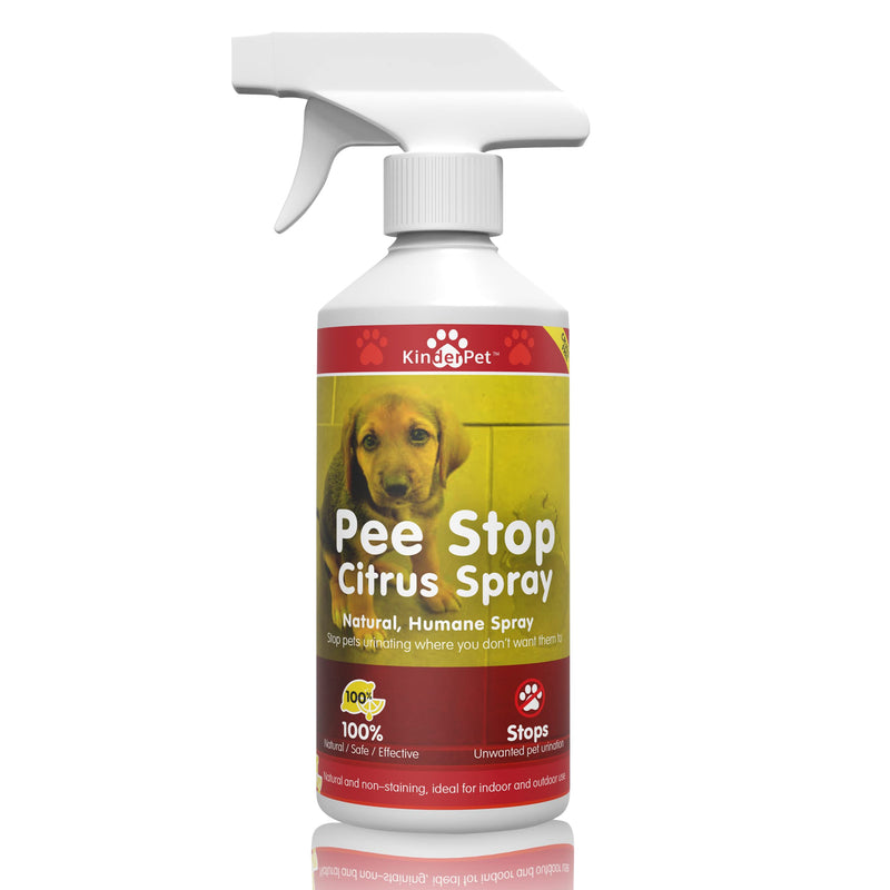 KinderPet Pee Stop Spray Urine Stop for Cat and Dog Repellent Stop Cats and Dogs Repeat Marking Indoors and Outdoors 100% Natural Enzyme Urine Destroyer 500 ML - PawsPlanet Australia