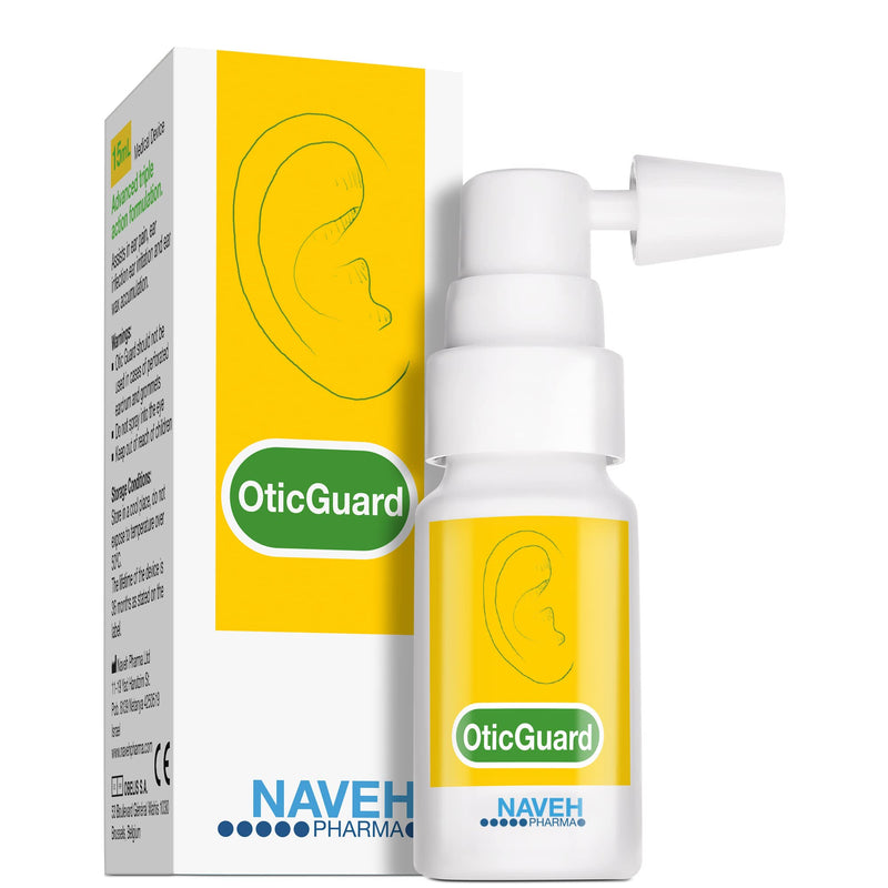 NAVEH PHARMA Otic Guard Natural Ear Spray 3 in 1 Herbal-Oil Blend for Ear Infections, Ear Pain, and Itchy Ears Ear Wax Removal Kit Ear Wax Softener for Clogged Ear Relief and Swimmer’s Ear (15ML) - NewNest Australia