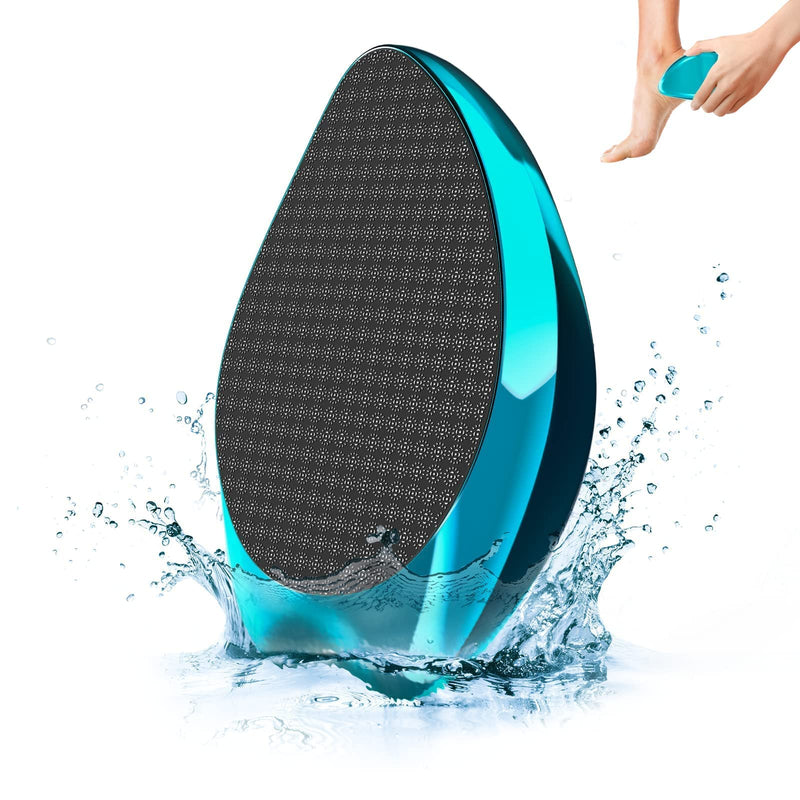Foot File, Nano Glass Hard Skin Callus Remover, Foot Scraper Salon Home Pedicure Tool for Foot Beauty Care, Can Be Used on Both Wet/Dry Cracked Feet, Foot Rasp by AnjoCare Blue - NewNest Australia