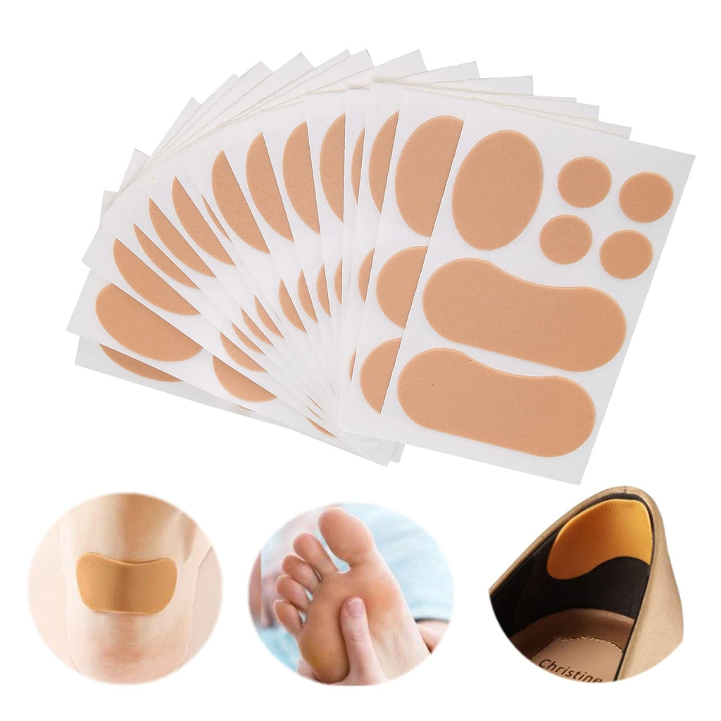 15 Sheets Moleskin for Feet, Waterproof Adhesive Oval Moleskin Pads Foot Care Tape Adhesive Blister Tapes for Unsuitable Shoes Reduce Friction Pain - NewNest Australia