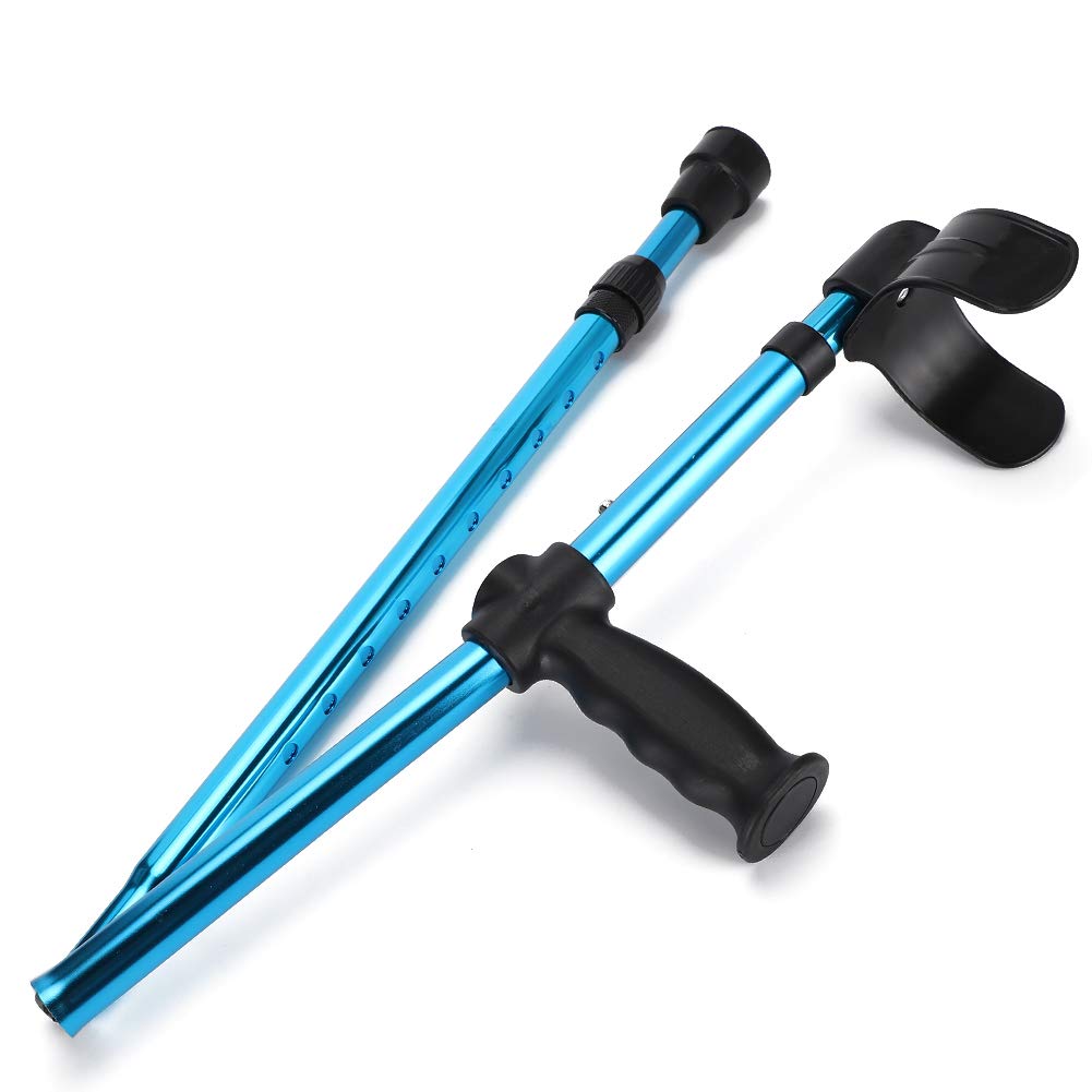 Walking Cane, Portable Folding Forearm Crutches Adult, Adjustable Telescopic Underarm Cane Crutch for Seniors Disabled Elderly (pack of 1/blue) - NewNest Australia