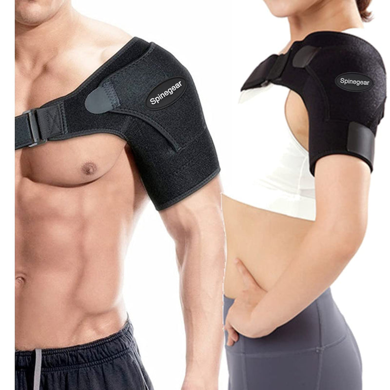 Spinegear Improved Rotator cuff Shoulder Support for Men & Women UK design Injury recovery strap for Right/Left Arm Shoulder brace for Pain Frozen Shoulder Dislocated Joint & Soreness One size - NewNest Australia