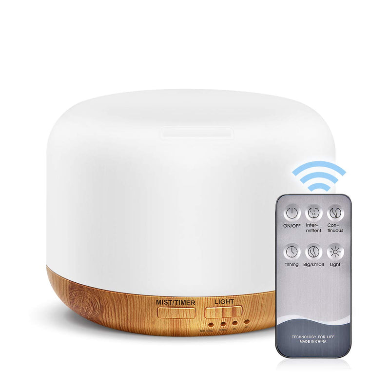 300ML Essential Oil Diffuser,Remote Control Aromatherapy Diffusers Humidifier with Adjustable Mist Mode & Waterless Auto-Off and 7 LED Light Colors for Bedroom,Office,Trip Yoga, SPA, Baby Yellow - NewNest Australia