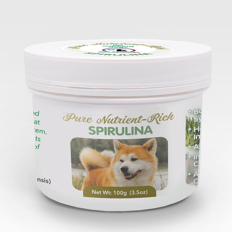 Vet's Advantage 100% Pure Spirulina for Dogs – Nature’s Powerful High Protein Superfood to Improve Skin and Coat, Aid Digestion, and Give a Boost to Your Dog's Overall Health - PawsPlanet Australia
