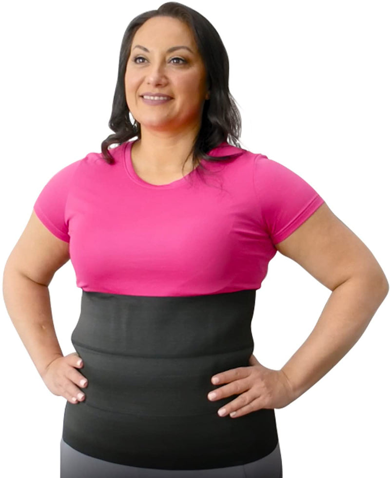 Wide Abdominal Binder Belly Wrap – Plus Size Postpartum Tummy Tuck Belt Provides Slimming Bariatric Stomach Compression or to Help Hernia or Post Surgery Healing & Support Black (XXL/3XL) XXL/3XL - NewNest Australia