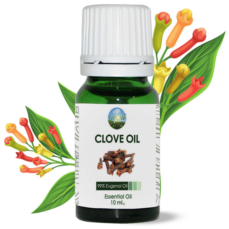 NPOW Clove Oil, Clove Essential Oil, Clove Oil for Toothache Pain Relief, Clove Oil for Hair Growth, Oil of Cloves for Toothache, Essential Oil for Oral Discomfort - 10ml 10 ml (Pack of 1) - NewNest Australia