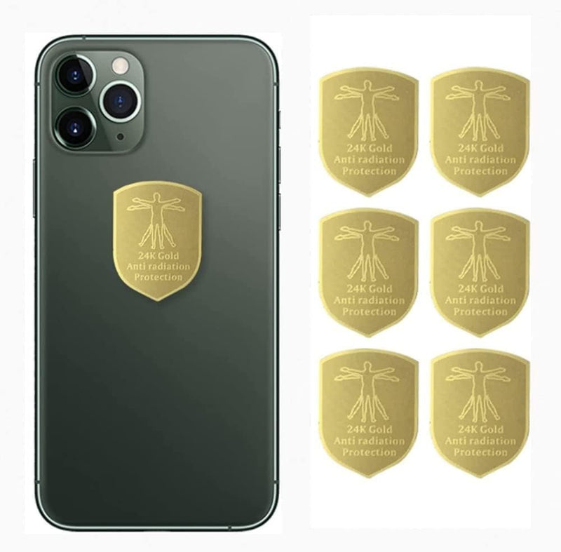 OTTYMO Anti-Radiation Protection Shield Protection Cell Phone Stickers Radiation Blocker Emf Protection Blocker for Mobile Phones Computers Laptops Cell Phones Tablets Electronic Devices, Gold