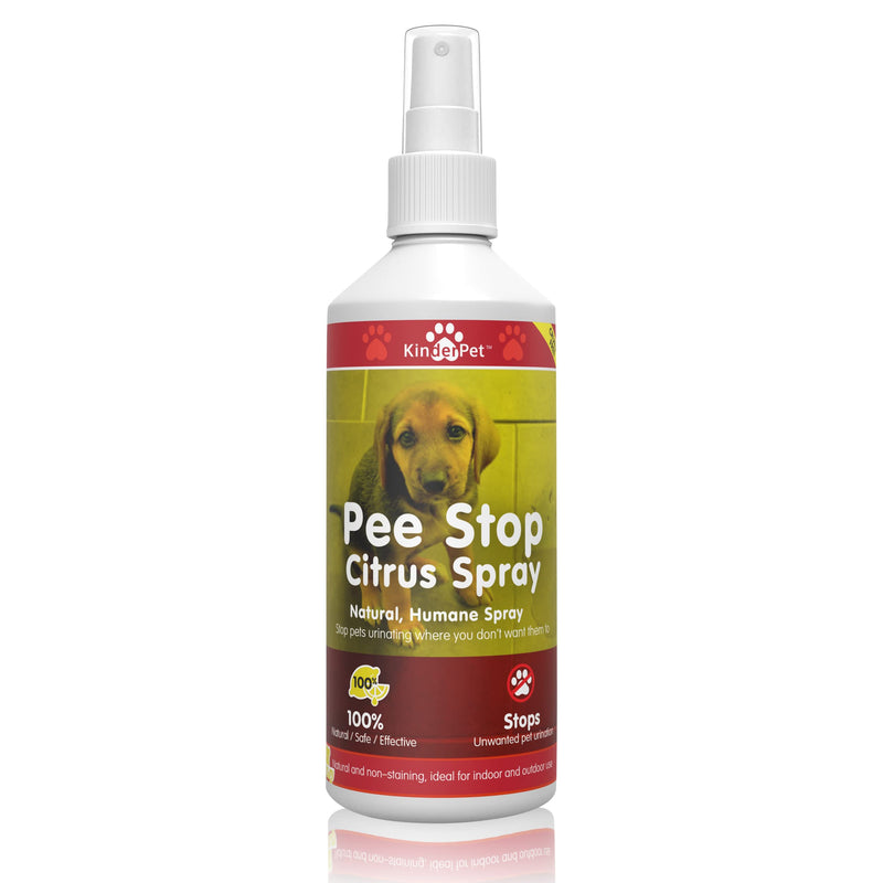 KinderPet Pee Stop Spray Urine Stop for Cat and Dog Repellent Stop Cats and Dogs Repeat Marking Indoors and Outdoors 100% Natural Enzyme Urine Destroyer 250 ML - PawsPlanet Australia