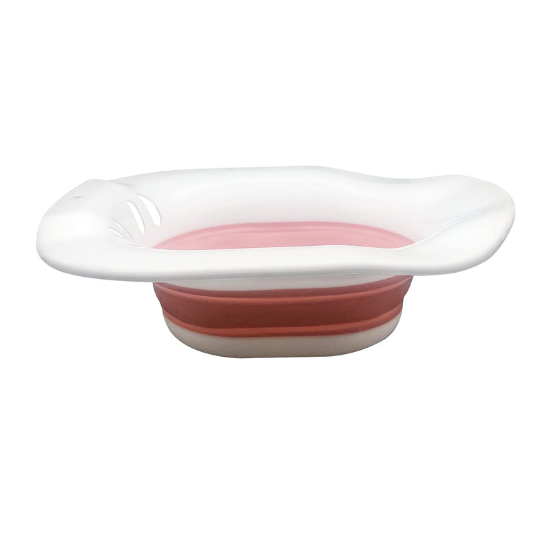 Funmi Foldable Sitz Bath for Toilet & Bidet for Use Over Toilet - Yoni Steam Seat Fits Universal Toilets and Commode - Collapsible Sitz Bath - Pink - NewNest Australia