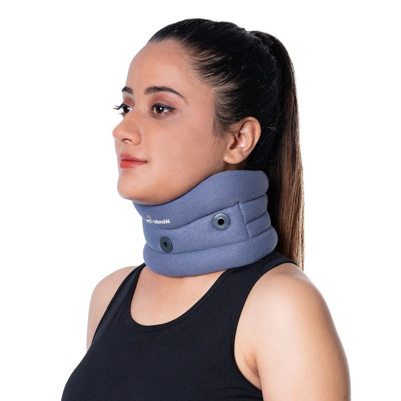 Wonder Care Soft Cervical Collar Adjustable Collar Neck Support Brace Neck Support Soft Neck Collar Neck Brace for Neck Pain and Support for Women & Men-XL X-Large Grey - NewNest Australia