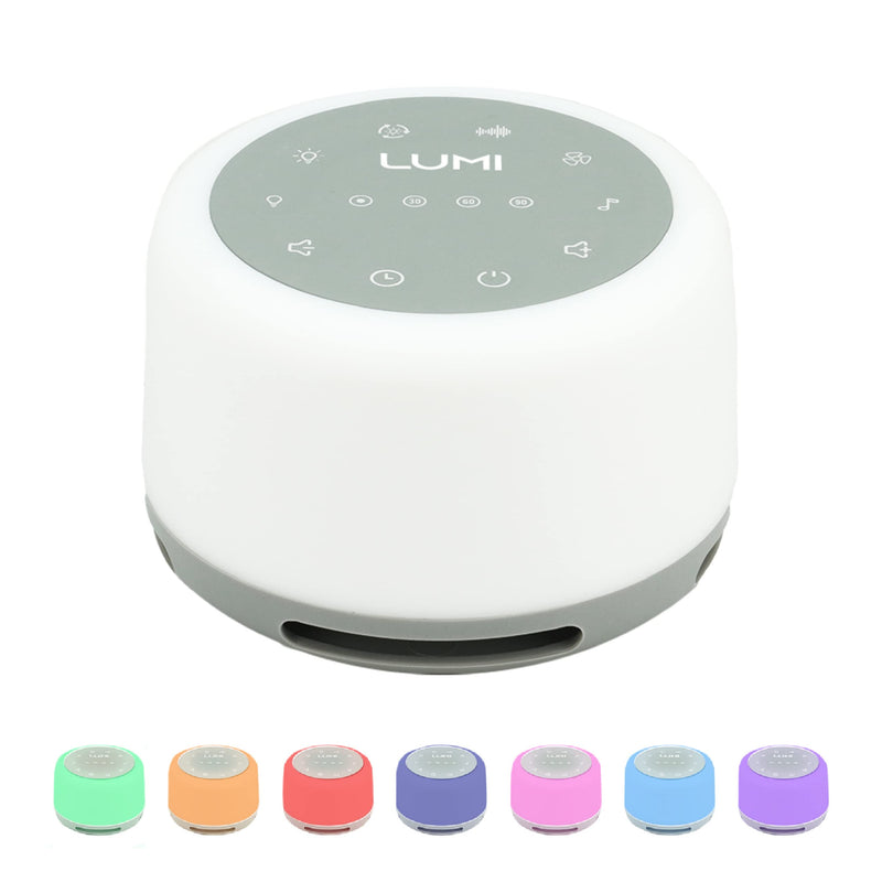 LUMI | White Noise Machine for Babies, Kids & Adults | 24 Sounds & 7 Colour Night Light | 30, 60, 90 Minute Timer | Rechargeable | White Noise Machine Baby | Sleep Sound Machine | Baby Sleep Aid - NewNest Australia